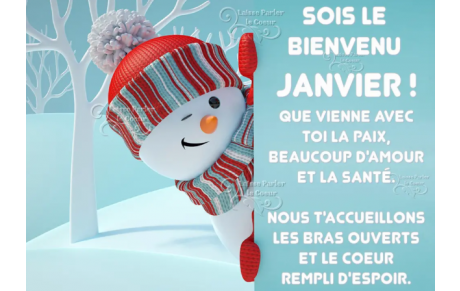 Calendrier JANVIER 2026